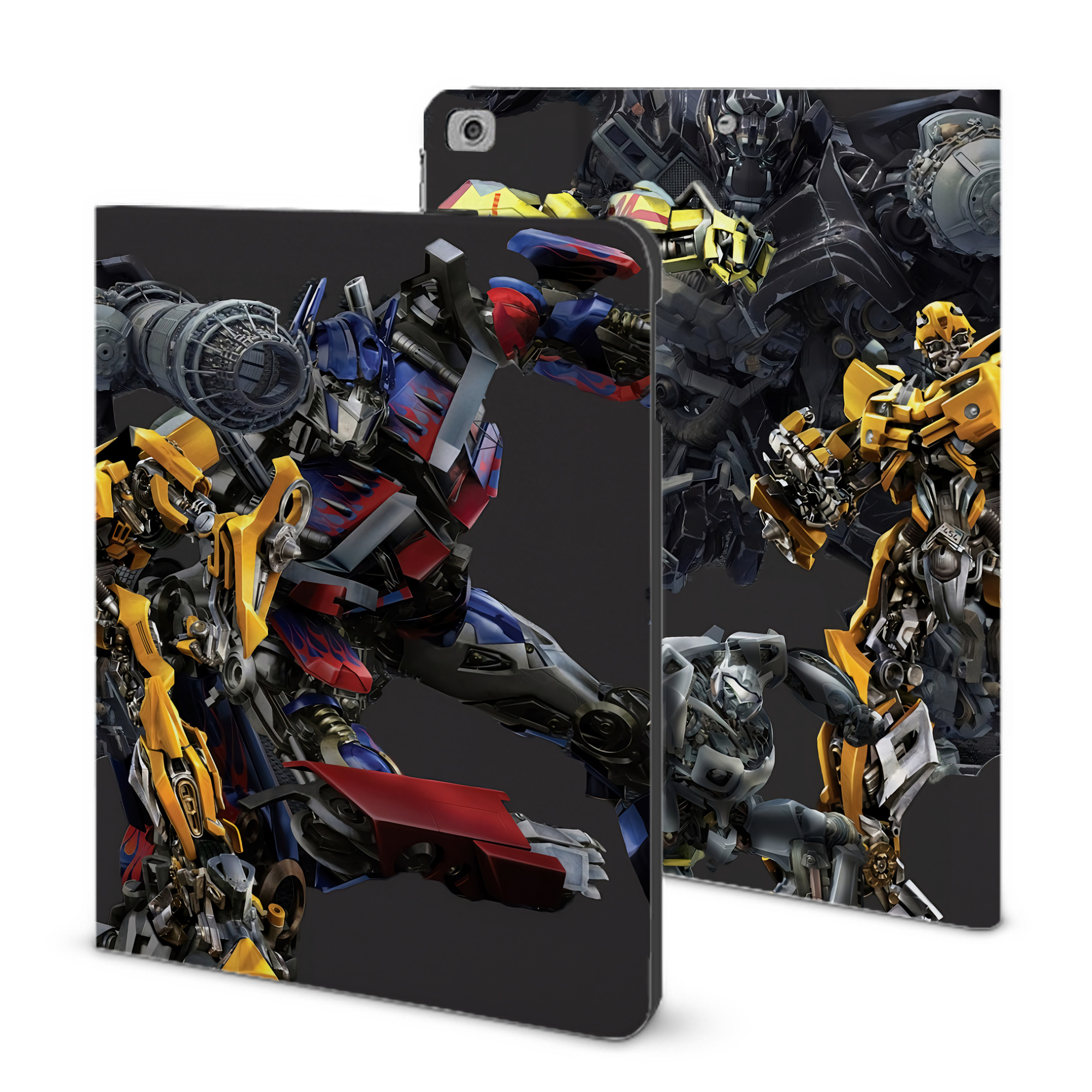 （画像用） Transformers トランスフォーマー IPad ケース ブック型 PUレザー TPU 耐衝撃 軽量 薄型 ペン収納なし 全面保護 IPad 各モデル対応